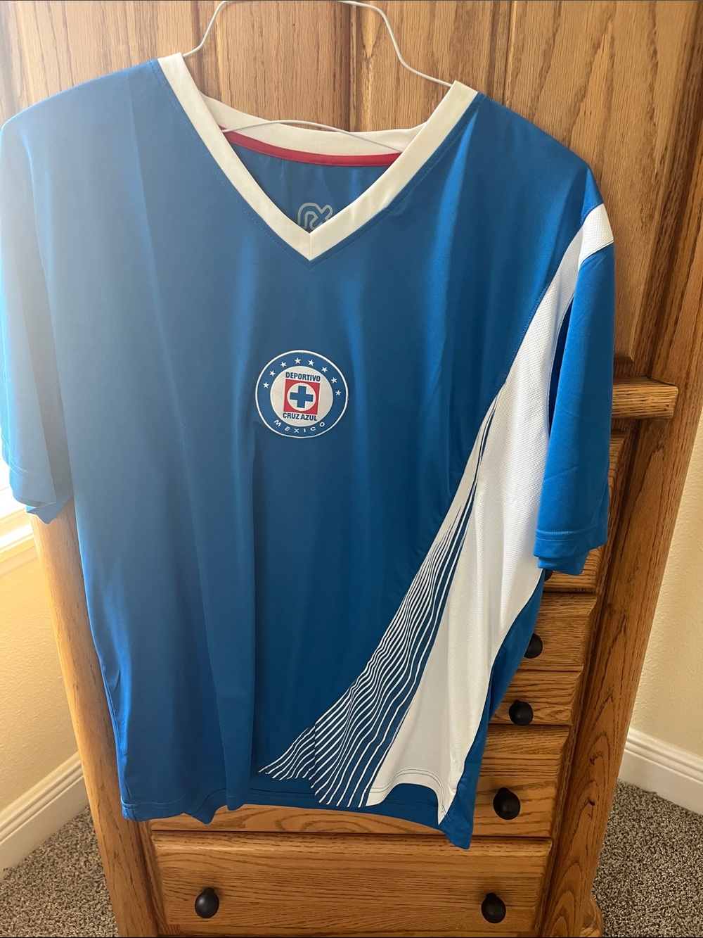 Cruz Azul Men’s Blue Soccer Jersey with White Accent